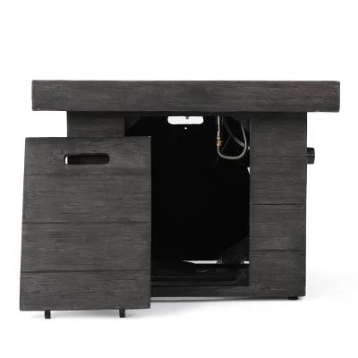 Puerta 5pc All-Weather Wicker Patio Club Chairs With Firepit Brown/Gray - Christopher Knight Home 11 Puerta 5pc All-Weather Wicker Patio Club Chairs With Firepit Brown/Gray - Christopher Knight Home - Image 11