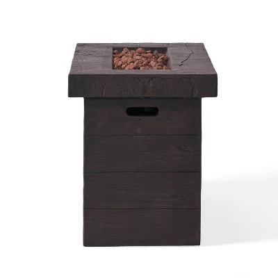 Custer Outdoor Rectangular Fire Pit - Brown - Christopher Knight Home 7 Custer Outdoor Rectangular Fire Pit - Brown - Christopher Knight Home - Image 7