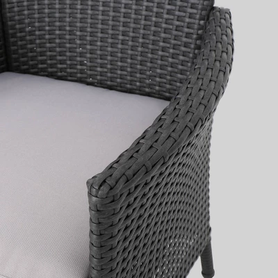 Vincent 7pc Wicker Patio Dining Set - Christopher Knight Home 5 Vincent 7pc Wicker Patio Dining Set - Christopher Knight Home - Image 5