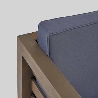 Oana 6pc Acacia Wood Sofa Chat Set - Gray/Dark Gray - Christopher Knight Home 2 Oana 6pc Acacia Wood Sofa Chat Set - Gray/Dark Gray - Christopher Knight Home - Image 2