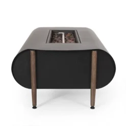 Vernon Outdoor Rectangular Fire Pit With Tank Holder - Dark Gray - Christopher Knight Home -Christopher Knight Home GUEST c36fb26a 83cb 4cec bbc1 c523ef77bf24