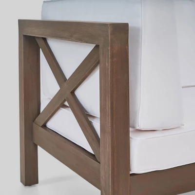 Brava 5pc Acacia Wood Patio Conversation Set - Christopher Knight Home 2 Brava 5pc Acacia Wood Patio Conversation Set - Christopher Knight Home - Image 2