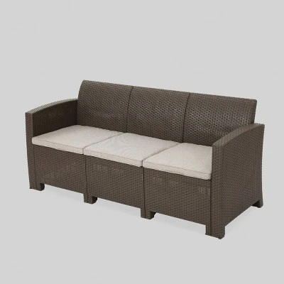 St. Paul Wicker Outdoor Patio Sofa - Christopher Knight Home 4 St. Paul Wicker Outdoor Patio Sofa - Christopher Knight Home - Image 4