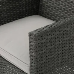 Cypress 5pc Round Wicker Patio Dining Set - Gray - Christopher Knight Home -Christopher Knight Home GUEST c4e6575f ebc7 4fe7 b505 13ecc9935c65