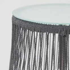 Southport Steel And Rope Side Table - Dark Gray - Christopher Knight Home