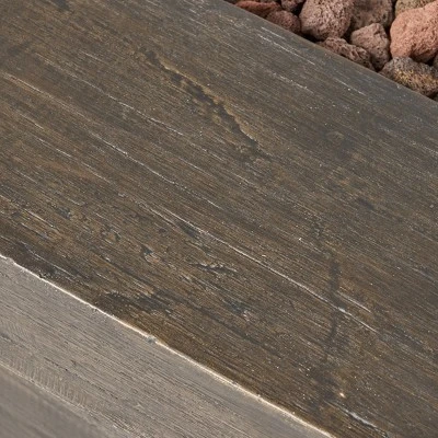 Bedrock 3pc Faux Wicker Chat Set With Fire Pit - Brown/Beige - Christopher Knight Home 11 Bedrock 3pc Faux Wicker Chat Set With Fire Pit - Brown/Beige - Christopher Knight Home - Image 11