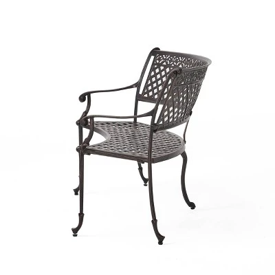 Sebastian Cast Aluminum Patio Sector Bench - Shiny Copper - Christopher Knight Home 3 Sebastian Cast Aluminum Patio Sector Bench - Shiny Copper - Christopher Knight Home - Image 3