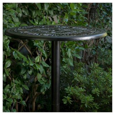 Waterbury Cast Aluminum Round Bar Table - Copper - Christopher Knight Home 2 Waterbury Cast Aluminum Round Bar Table - Copper - Christopher Knight Home - Image 2