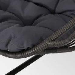 Crumpton Outdoor Wicker Hanging Chair With Stand - Gray/Dark Gray - Christopher Knight Home -Christopher Knight Home GUEST cbdd3df8 abe0 4128 bac7 ceb600e6eff2