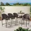 Oyster Bay Set Of 4 Wicker Counterstool - Multibrown - Christopher Knight Home