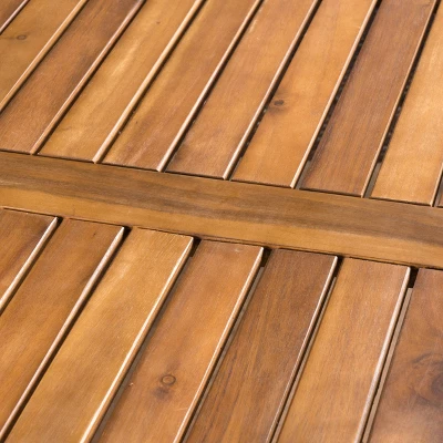 Stamford 5pc Acacia Wood & Wicker Patio Dining Set - Brown - Christopher Knight Home 4 Stamford 5pc Acacia Wood & Wicker Patio Dining Set - Brown - Christopher Knight Home - Image 4