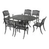 Carysfort 7pc Aluminum Dining Set - Black Sand - Christopher Knight Home
