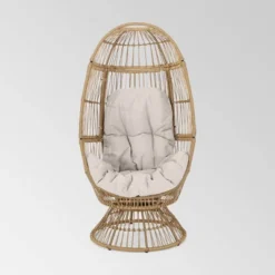 Pintan Wicker Swivel Egg Chair - Christopher Knight Home -Christopher Knight Home GUEST cd5953d5 821b 4052 9ea2 c80c7481c83f