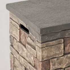 Everglade 6pc Acacia Wood Club Chairs And Fire Pit Set Teak/White/Stone - Christopher Knight Home -Christopher Knight Home GUEST ce824ace ab61 4cfa 9e38 3f85145747fc