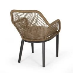 Russel 3pc Outdoor Wicker 2 Seater Chat Set - Light Brown/Beige - Christopher Knight Home -Christopher Knight Home GUEST cf3d9a2a 04f8 4056 b37b 7decfafeee00