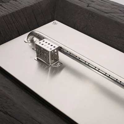 Costa Outdoor Wood Finish Rectangular Fire Pit With Tank Holder - Brown/Black - Christopher Knight Home 3 Costa Outdoor Wood Finish Rectangular Fire Pit With Tank Holder - Brown/Black - Christopher Knight Home - Image 3