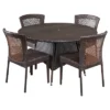 Bertha 5pc Wicker Patio Dining Set - Multibrown - Christopher Knight Home