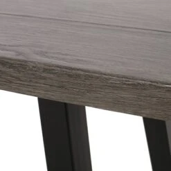 Pointe 3pc Outdoor Modern Industrial Aluminum Dining Set With Benches Gray/Matte Black - Christopher Knight Home -Christopher Knight Home GUEST d25d636c a43b 43e1 b730 8ea68bc43a39