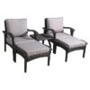 Honolulu 5pc Wicker Patio Seating Set With Cushions - Gray - Christopher Knight Home