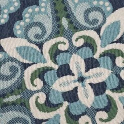 7'10" Round Kaia Medallion Outdoor Rug Blue/Green - Christopher Knight Home -Christopher Knight Home GUEST d4d6290d 9214 4085 9a3e f6a6c6f89d5c