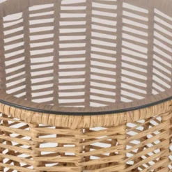 Arias 3pc Wicker Chat Set - Light Brown/Beige - Christopher Knight Home -Christopher Knight Home GUEST d4f7a2fb 027a 47d6 b482 f7cf82933240