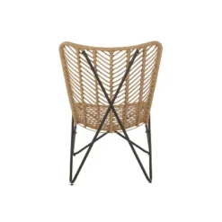2pk Galtin Outdoor Iron/Wicker Accent Chairs Light Brown/Black - Christopher Knight Home -Christopher Knight Home GUEST d5a7dedd 5e24 4860 a913 69f5d4b887dd
