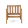 4pk Oana Outdoor Acacia Wood Chat Set With Cushions Teak/Beige - Christopher Knight Home