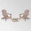 Malibu 3pc Acacia Wood Chat Set - Gray - Christopher Knight Home