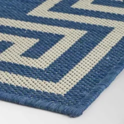 5'3" X 7' Preveli Outdoor Rug Blue/Ivory - Christopher Knight Home -Christopher Knight Home GUEST da38a98e add6 4a5c a908 28d5f071fb4f