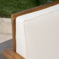 Perla 5pc Patio Sectional Sofa - Teak/Cream - Christopher Knight Home 8 Perla 5pc Patio Sectional Sofa - Teak/Cream - Christopher Knight Home -Christopher Knight Home GUEST db5547ae 89ad 4e1a 9799 d77500d12263