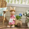 Christopher Knight Home 22" Wide Wallen Concrete Outdoor Novelty Rabbit Planter Pink/Brown