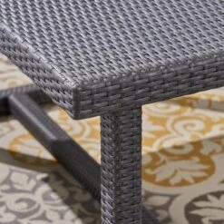 Santa Rosa 8pc Wicker & Aluminum Sofa Dining Set - Gray/Silver - Christopher Knight Home -Christopher Knight Home GUEST dc15850d a6f5 4d88 a103 0e0ba4eb180a