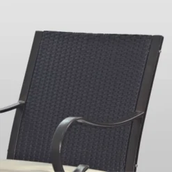 Harmony 2pk Wicker Rocking Chair - Dark Brown/Cream - Christopher Knight Home -Christopher Knight Home GUEST dcf6fd12 2ace 4f93 871d 80094aba18b6