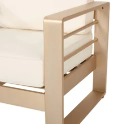 Maya Bay 2pc Patio Aluminum Club Chairs - Gold/White - Christopher Knight Home -Christopher Knight Home GUEST def2b938 1aca 4e55 8172 a32317358258