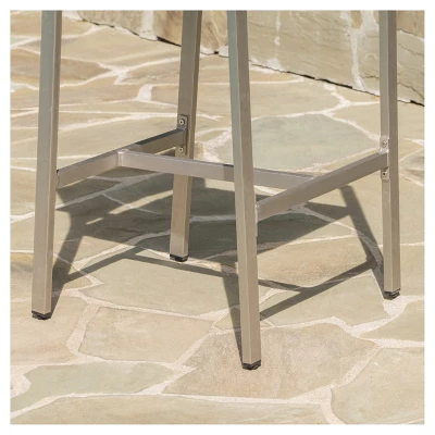 Cape Coral 4pk All-Weather Wicker/Metal Patio Barstools - Gray - Christopher Knight Home 3 Cape Coral 4pk All-Weather Wicker/Metal Patio Barstools - Gray - Christopher Knight Home - Image 3
