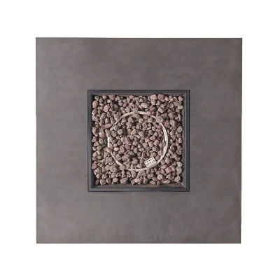 Wellington Outdoor 50000 BTU Square Fire Pit With Concrete Finish - Christopher Knight Home 3 Wellington Outdoor 50000 BTU Square Fire Pit With Concrete Finish - Christopher Knight Home - Image 3