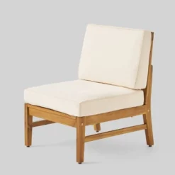 Driscoll 7pc Acacia Wood Chat Set With Fire Pit - Teak/Cream/Brown - Christopher Knight Home -Christopher Knight Home GUEST e67d8bb5 b904 42ef 9b15 f2b16069b447