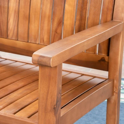 Wilson 2pk Acacia Wood Patio Dining Chair - Teak - Christopher Knight Home 3 Wilson 2pk Acacia Wood Patio Dining Chair - Teak - Christopher Knight Home - Image 3