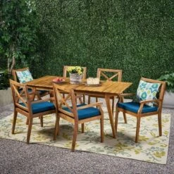 Mesa 7pc Acacia Wood Patio Dining Set - Christopher Knight Home -Christopher Knight Home GUEST e7b9ec83 9f54 451e abeb 5e7bc2515855
