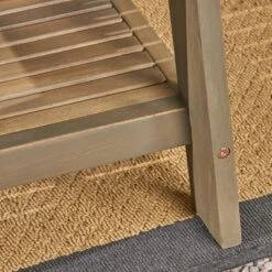 Grenada 2pc Acacia Wood Patio Chat Set - Gray/Dark Gray - Christopher Knight Home -Christopher Knight Home GUEST e83f59a1 7f4c 412d bad1 758223a0f583