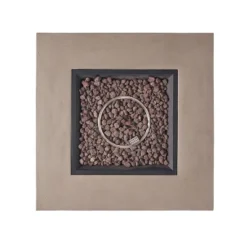 Aidan Outdoor 50000 BTU Light Weight Concrete Square Fire Pit Light Gray - Christopher Knight Home -Christopher Knight Home GUEST e949572e ad60 4fd4 874c 22958f75173e