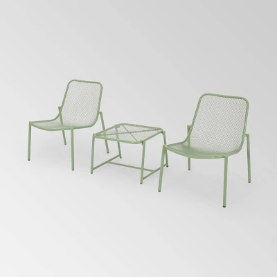 Bucknell 3pc Iron Modern Chat Set - Christopher Knight Home 6 Bucknell 3pc Iron Modern Chat Set - Christopher Knight Home - Image 6