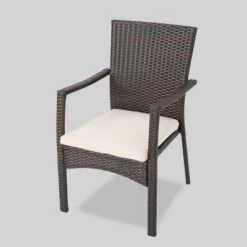 Adina 7pc Aluminum & Wicker Patio Dining Set - Brown - Christopher Knight Home -Christopher Knight Home GUEST ea144cd7 84f5 47f4 8b84 07a301163e8e
