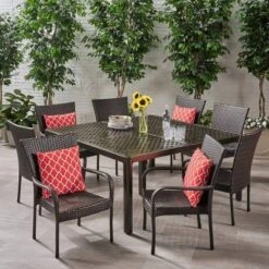 Bullpond 9pc Aluminum And Wicker Dining Set - Christopher Knight Home 13 Bullpond 9pc Aluminum And Wicker Dining Set - Christopher Knight Home -Christopher Knight Home GUEST eb17b091 aaae 4e78 9381 fc600ba401cd