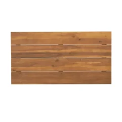 2pc Ellendale Outdoor Acacia Wood Loveseat & Coffee Table Teak/White - Christopher Knight Home -Christopher Knight Home GUEST eb5c17dd e75d 48ff b973 e00b6e6aaf96