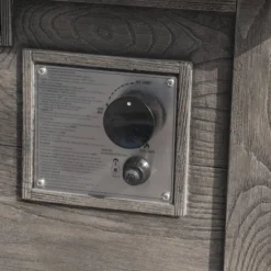 Ellington Outdoor Wood Patterned Square Gas Fire Pit - Gray - Christopher Knight Home -Christopher Knight Home GUEST eca7cc73 2040 4742 97bd 656e70cf63af