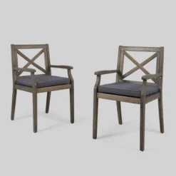 Perla 2pk Acacia Wood Patio Dining Chair - Christopher Knight Home -Christopher Knight Home GUEST ed19208c c3ed 4803 a93a f39983f3a18d