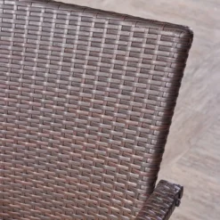 Baldwin 5pc Acacia Wood & Wicker Dining Set - Teak/Brown/Cream - Christopher Knight Home -Christopher Knight Home GUEST edc7e70b 6816 4798 993d 9f0aa803114a