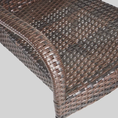 Bullpond 9pc Aluminum And Wicker Dining Set - Christopher Knight Home 3 Bullpond 9pc Aluminum And Wicker Dining Set - Christopher Knight Home - Image 3