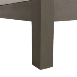 2pc Brava Outdoor Acacia Wood Right Arm Loveseat & Coffee Table With Cushion Gray/White - Christopher Knight Home -Christopher Knight Home GUEST eeee8240 9acb 44a1 a37c 572e4a3c8a8a